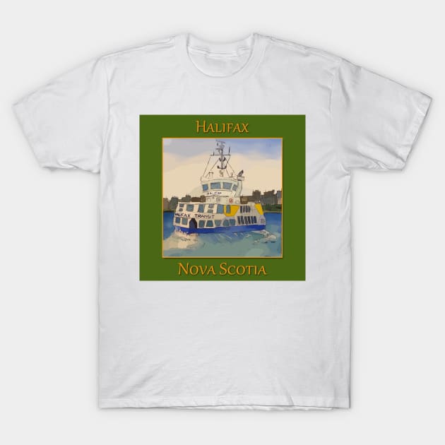 Ferry Boat in Halifax Nova Scotia Canada T-Shirt by WelshDesigns